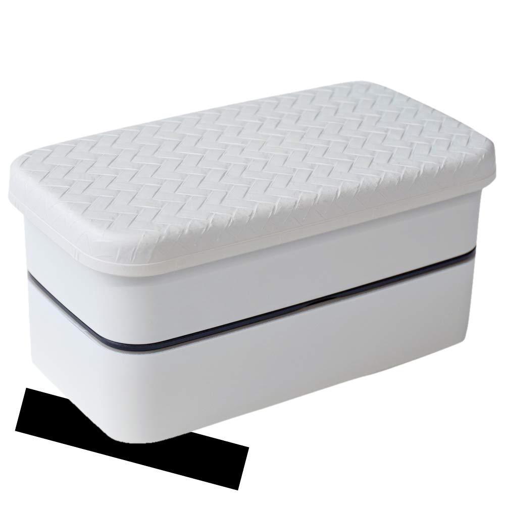 Amazon | padou マットあじろ長角2段弁当箱 500ml (WH) 2段 ランチ